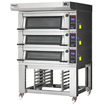Подовые печи ПЕЧЬ ПОДОВАЯ С ПОДСТАВКОЙ С НАПРАВЛЯЮЩИМИ APACH BAKERY LINE E2LK2SHSE DPBI-T