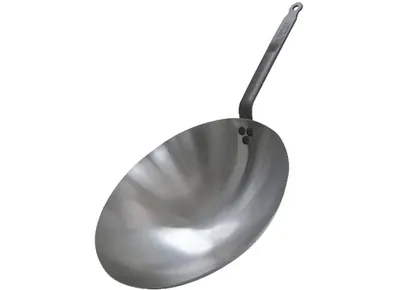 Наплитная посуда Сковорода "Wok" d 35,5см h8,5см, белая сталь "Carbone Plus" 5114.35