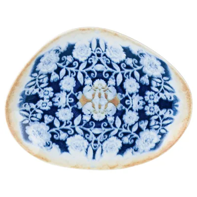 Тарелки, блюда, салатники, миски Kutahya Blue Blanc BNGLX35DU891310 Тарелка плоская ассиметричная без полей (D1, d35см, h3,9см)