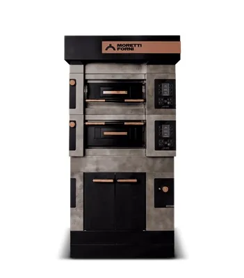 Печь для пиццы MORETTI FORNI S50E ICON C 16 + C 30 + парогенератор + зонт + расстойка L90