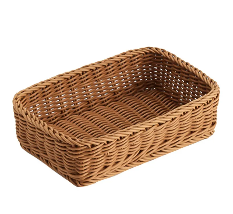 Корзина для хлеба прямоуг. 18*12*6 см. коричневая полиротанг MGprof
