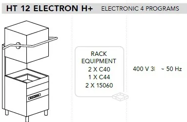 Машина посудомоечная Dihr HT 12 ELECTRON PLUS h+спец. ножки морская версия 400В/3Ф/50ГЦ без нейтр+xp