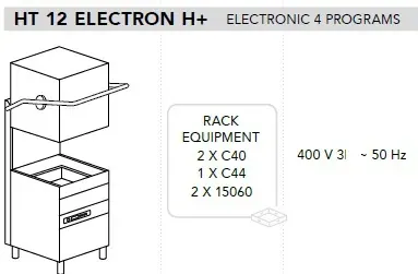 Купольные посудомоечные машины МАШИНА ПОСУДОМОЕЧНАЯ DIHR HT 12 ELECTRON PLUS H+СПЕЦ. НОЖКИ МОРСКАЯ ВЕРСИЯ 400В/3Ф/50ГЦ БЕЗ НЕЙТР+XP