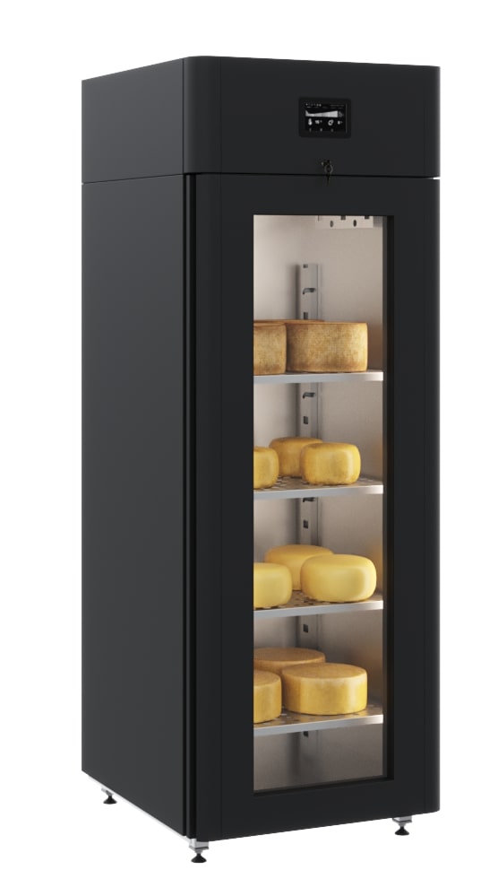 Шкафы для созревания ШКАФ ХОЛОДИЛЬНЫЙ.СО СТЕКЛЯННОЙ ДВЕРЬЮ POLAIR CS107-CHEESE BLACK 1001220d