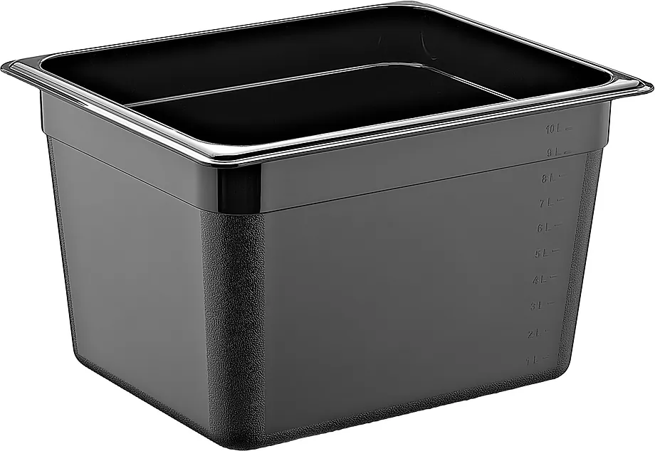 Гастроемкость 1/2 h=200 мм. 325*265 мм. 11 л. п/п черная GP Gastroplast