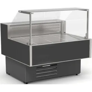 Витрина холодильная Cryspi Gamma-2 QuadroLX 1800 ББ (верх7016гл_низ7016гл)