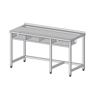Стол производственный для раскатки теста RoboLabs SRs2D-190/7L-H9-02