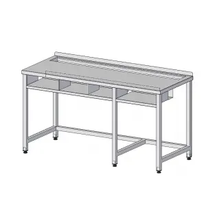 Стол производственный для раскатки теста RoboLabs SRs2D-190/7L-H9-02