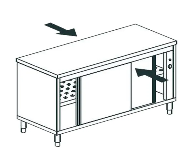 Столы тепловые СТОЛ ТЕПЛОВОЙ СКВОЗНОЙ APACH CHEF LINE LHC718SH2PT