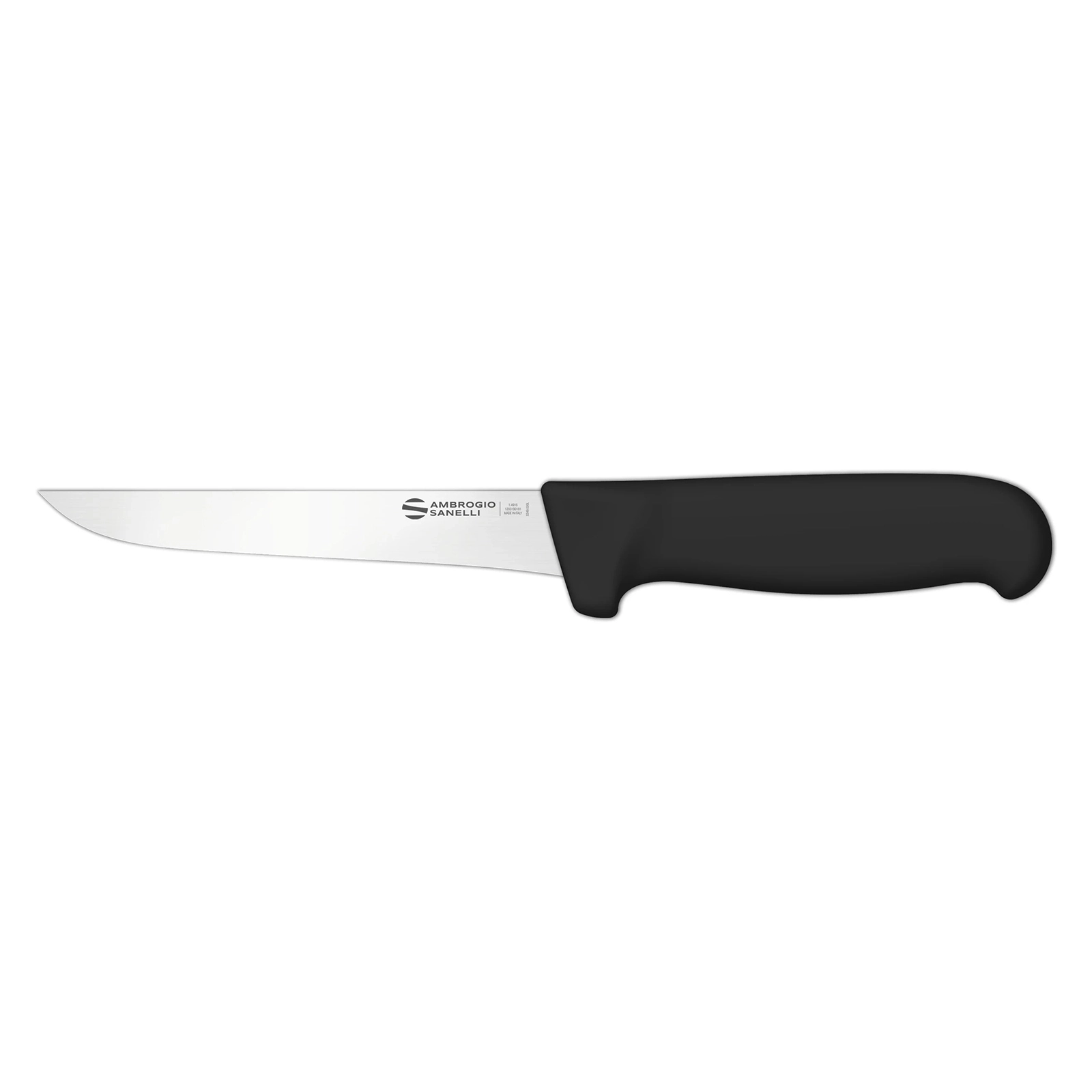 Нож Sanelli Ambrogio серии Supra, SD07016B, обвалочный узкий 160 мм, черный
