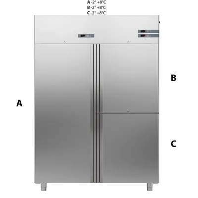 Шкафы морозильные ШКАФ КОМБИНИРОВАННЫЙ 1400 ЛИТРОВ APACH CHEF LINE LCK140N3D3
