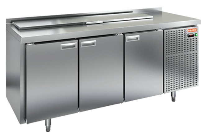 SL2-111GN (1/6) стол для салатов охл.(+2+10), 3 двери, 1835х700х850мм, HICOLD RUS