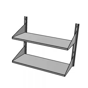 Полка навесная двухъярусная L=1000 RoboLabs KF063-00-1000