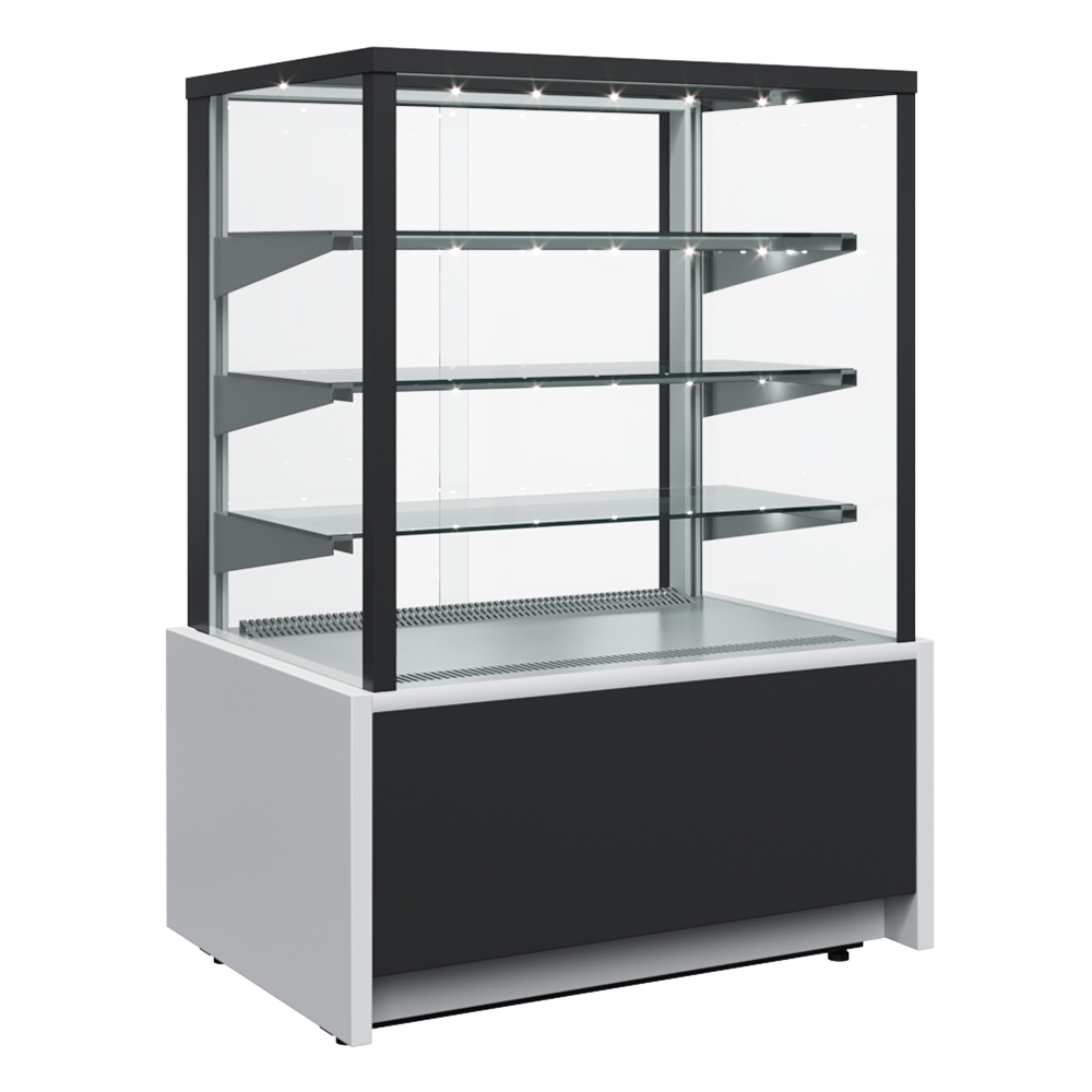 Витрина кондитерская Полюс KC70 VM 0,6-1 LIGHT 9006-9005 (ВХСв-0,6д Carboma Cube ТЕХНО)
