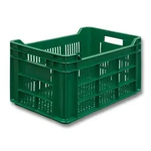 Ящики и лотки Ящик L 50см w 30см h 26см перфорированный Тара 112 зеленый