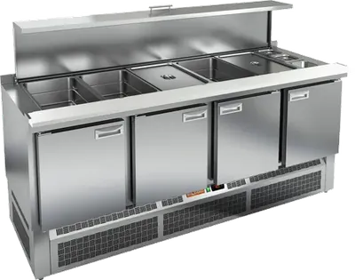 Столы для пиццы и салатов СТОЛ ДЛЯ САЛАТОВ HICOLD SLE3-1111GN ПОЛИПРОПИЛЕН С КРЫШКОЙ (R290)