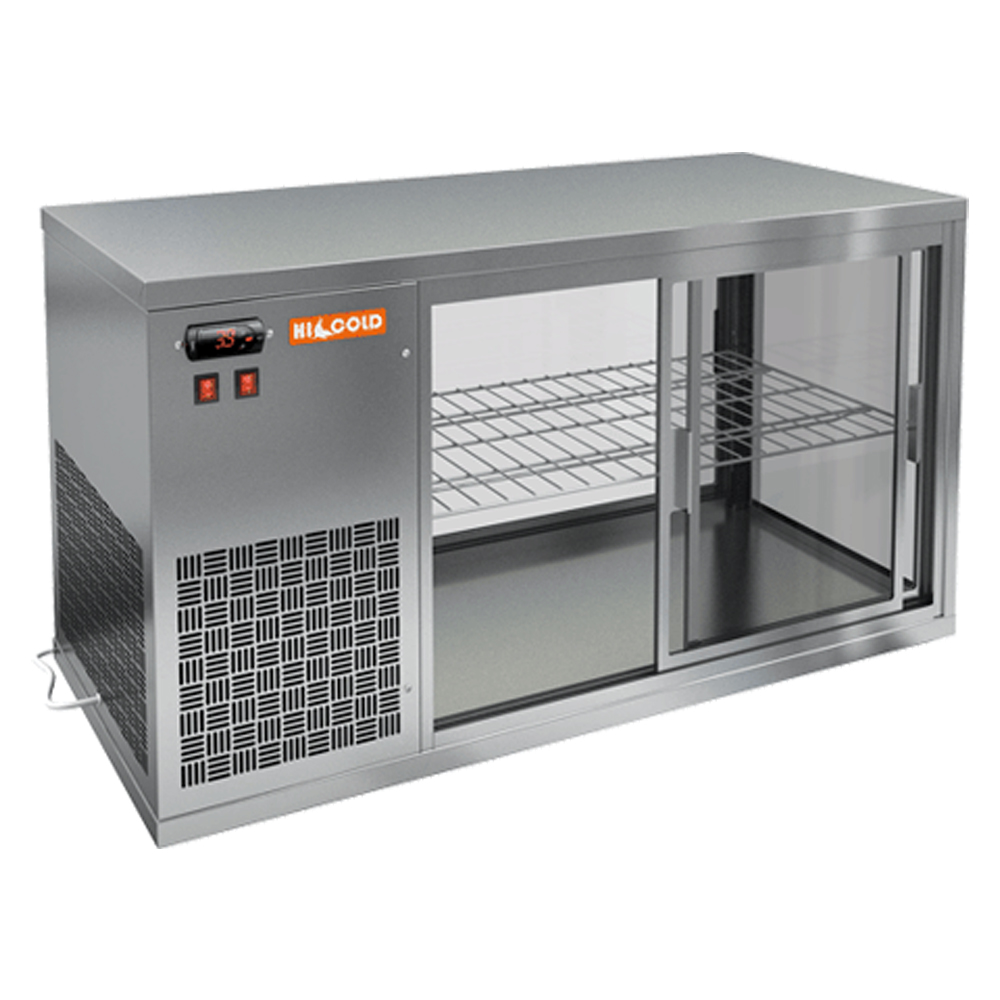 Витрины кондитерские VRL 1100 L витрина охл. настольная кондитерская со стеклом, нерж., агрегат слева, 1100х500х600 мм