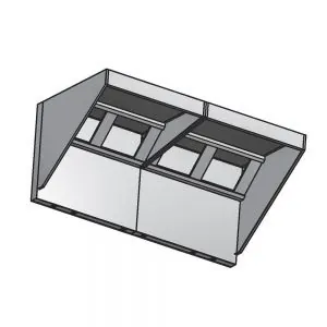 Зонт вытяжной пристенный RoboLabs KF065-01-2400