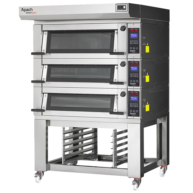 Подовые печи ПЕЧЬ ПОДОВАЯ С ПОДСТАВКОЙ С НАПРАВЛЯЮЩИМИ APACH BAKERY LINE E2LK2S DPBI-T