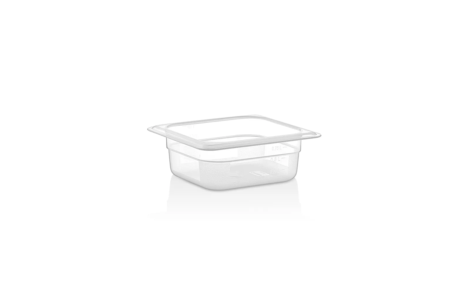 Гастроемкость 1/6 h= 65 мм. 176*162 мм. 0,75 л. п/п прозрачная GP Gastroplast