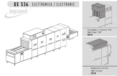 Конвейерные посудомоечные машины МАШИНА ПОСУДОМОЕЧНАЯ DIHR QX 536 DX+DDE+HRF20+DRF69/2 ЧАСТИ