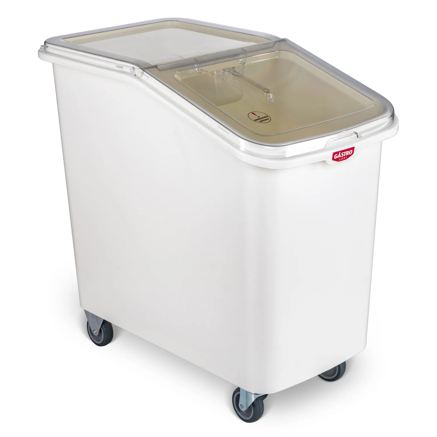 Контейнер для сыпучих продуктов 102 л 420*720*710 мм. (-40°C /+70°C) п/п на колесах, с совком, белый GP Gastroplast