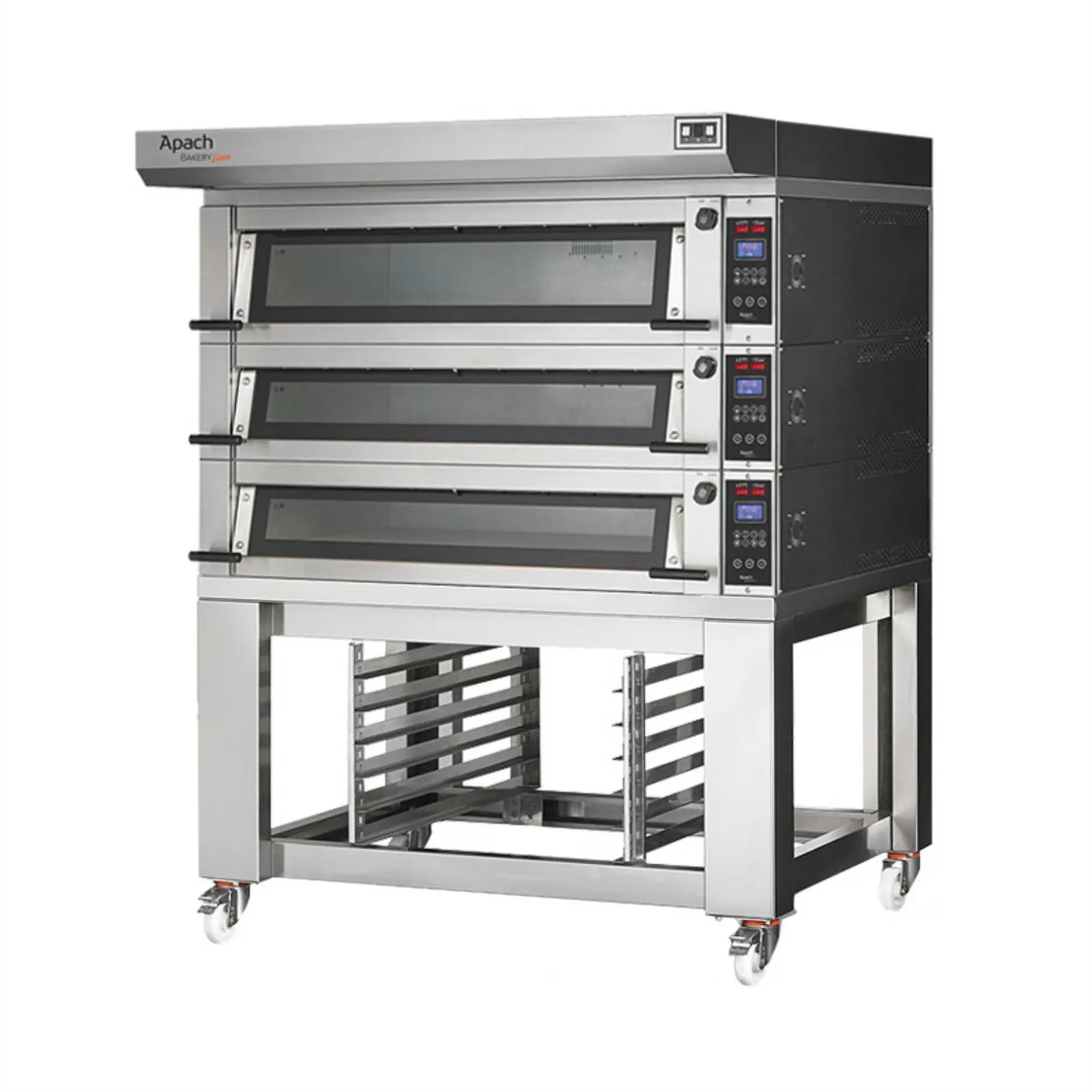 Печь подовая с подставкой с направляющими APACH BAKERY LINE E4L118PA + E4L218PS DPBI-T