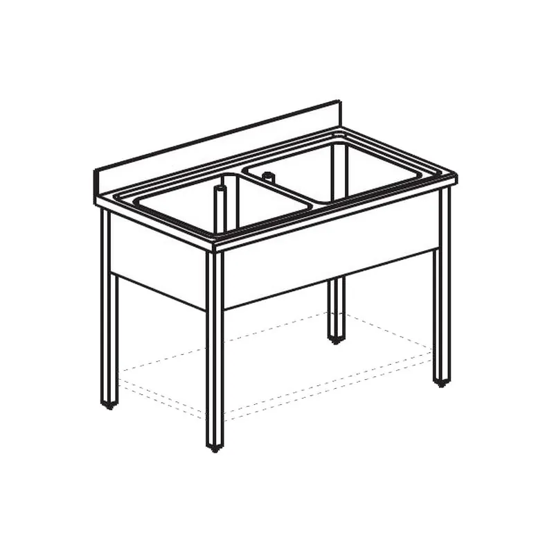 Ванна моечная APACH CHEF LINE L2S107-45SH