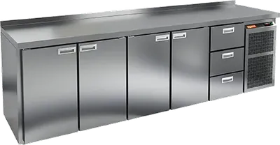 Столы холодильные СТОЛ С ХОЛОДИЛЬНЫМ ШКАФОМ HICOLD GN 11113 BR2 TN (R290)