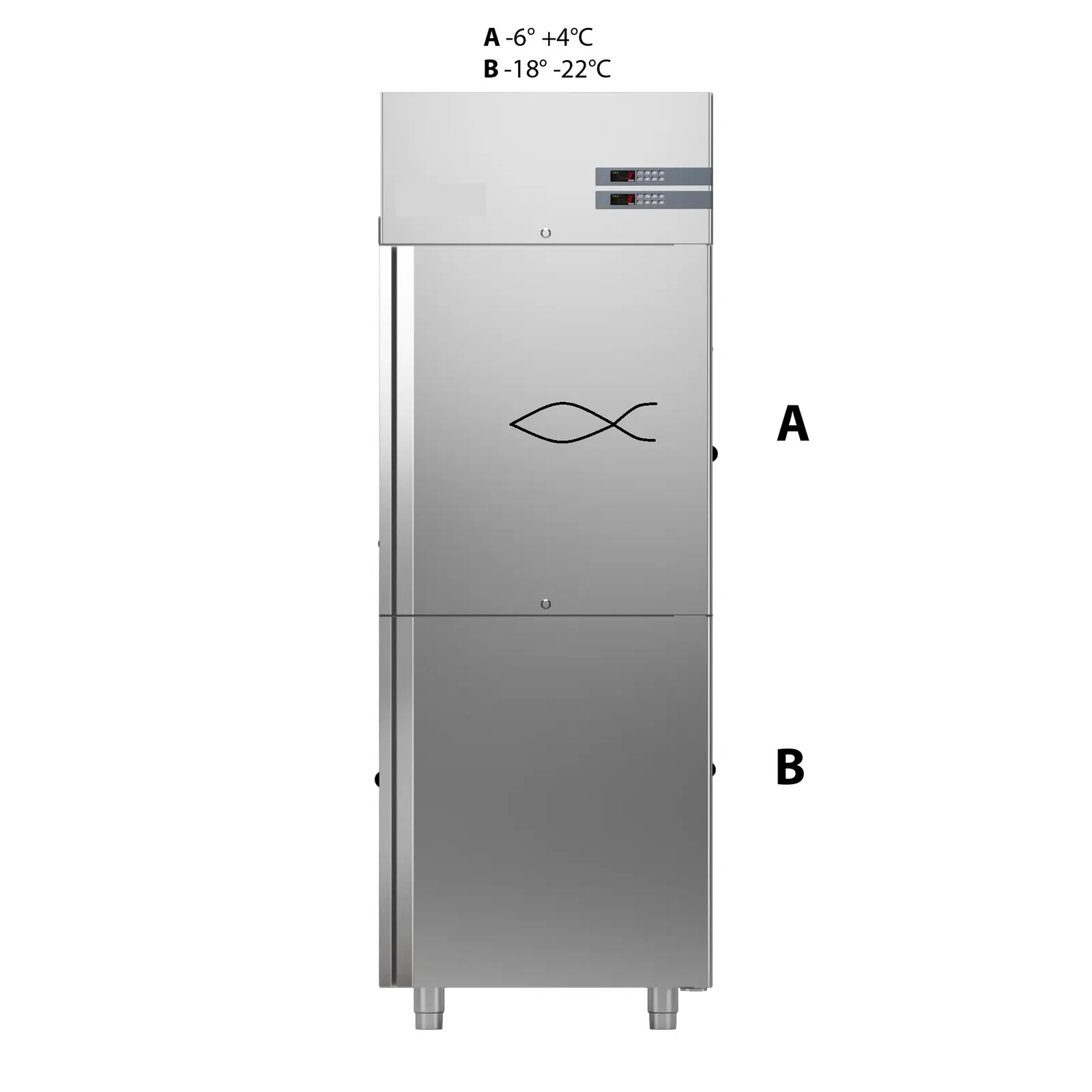 Шкафы морозильные ШКАФ КОМБИНИРОВАННЫЙ 700 ЛИТРОВ APACH CHEF LINE LCK70P1M1D2