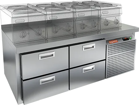 СТОЛ С МОРОЗИЛЬНЫМ ШКАФОМ Hicold GN 22/BT LT Sh (R290)