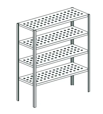 Стеллажи кухонные СТЕЛЛАЖ ПЕРФОРИРОВАННЫЙ APACH CHEF LINE LSTP20-106