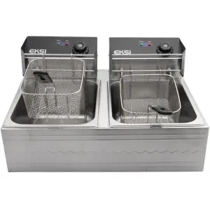 Фритюрницы Фритюрница EKSI 6+6L Electric Fryer