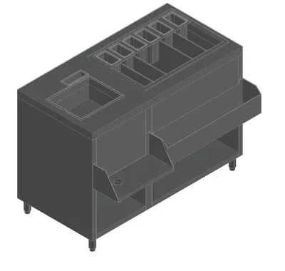 Столы холодильные СТАНЦИЯ БАРНАЯ HICOLD НБМКС-12/6ПК БЕЗ ЯЩИКОВ