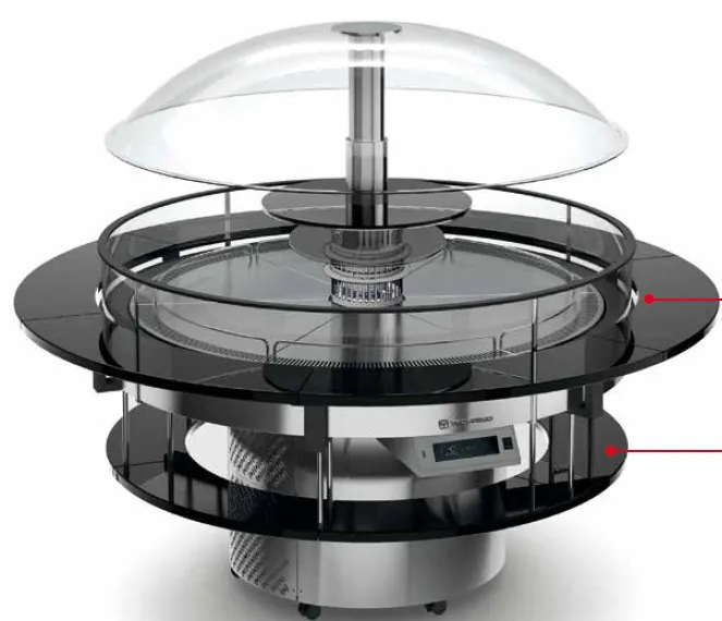 Стол швед.охлажд.остров. Tecfrigo GIROTONDO 2.0 нерж. сталь