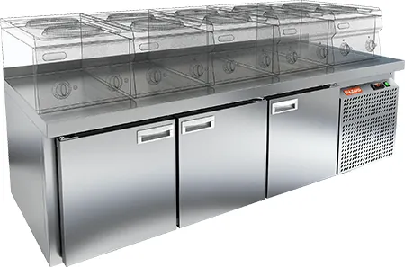 СТОЛ С МОРОЗИЛЬНЫМ ШКАФОМ Hicold GN 111/BT LT Sh (R290)