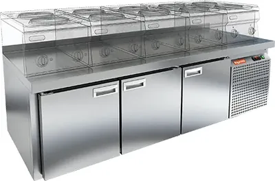 Столы холодильные СТОЛ С МОРОЗИЛЬНЫМ ШКАФОМ HICOLD GN 111/BT LT Sh (R290)