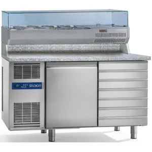 Стол холодильный для пиццы TEQ MT 519 H660 1500x800 T 7C TN SP60 PG 230/50 R290 PBC GN1/3
