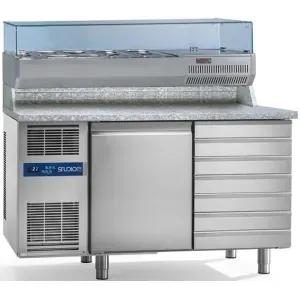 Столы для пиццы и салатов Стол холодильный для пиццы TEQ MT 519 H660 1500x800 T 7C TN SP60 PG 230/50 R290 PBC GN1/3