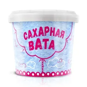 Прочие аксессуары Стакан V85 пластиковый с IML-печатью для сахарной ваты, с крышкой и ручкой, 3 л.