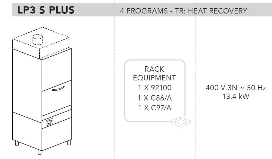 Машина котломоечная Dihr LP3 STR PLUS ELETTRONICA+DDE