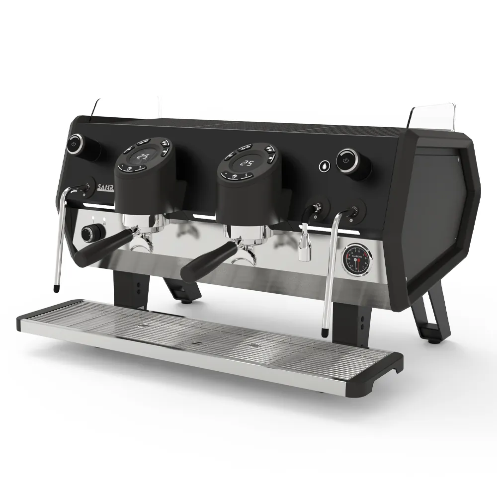Кофемашины Кофемашина Sanremo D8 2 высокие гр, Подсветка групп+Cold Touch, черная