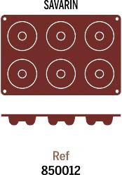 M.Pujadas, S.A Форма для выпечки силиконовая (Саварин) 850.012 (6 шт., d7.2 см,