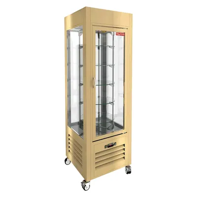 Витрины кондитерские VRC 350 R Beige витрина охл. кондитерская., вращ. полки, на колёсах, бежевая, рамка в тон