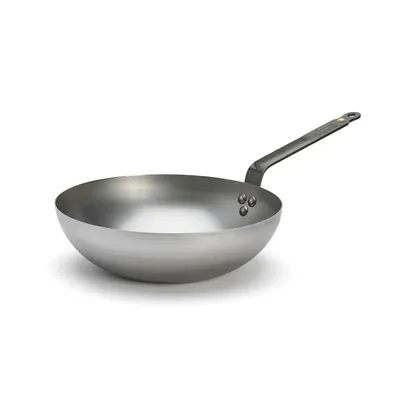Наплитная посуда Сковорода Wok d=28 см. h=8,5 см. 2,4 л. белая сталь De Buyer (5617.28)
