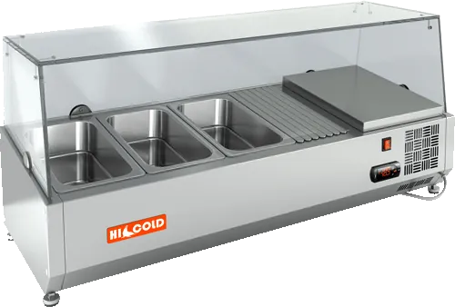 Витрины холодильные универсальные ВИТРИНА HICOLD  VRTG 1000 1/4