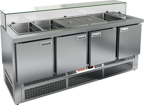 СТОЛ ДЛЯ САЛАТОВ HICOLD SLE3-1111GN НИЗКОЕ СТЕКЛО (R290)