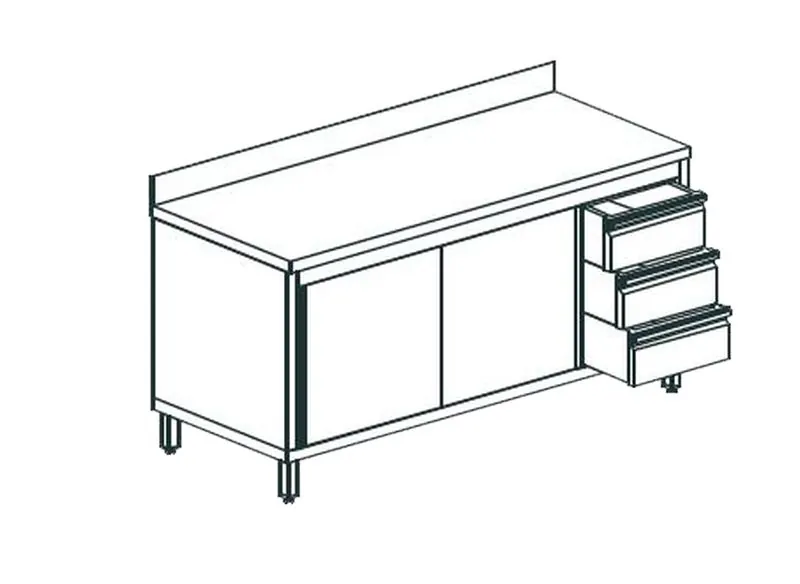 Стол производственный закрытый APACH CHEF LINE LWC620SH2SDUDR