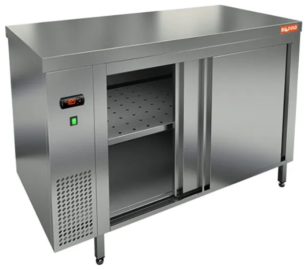 Столы тепловые TS 15 GN O (1500x700x850) тепловой стол-купе островной, HICOLD RUS