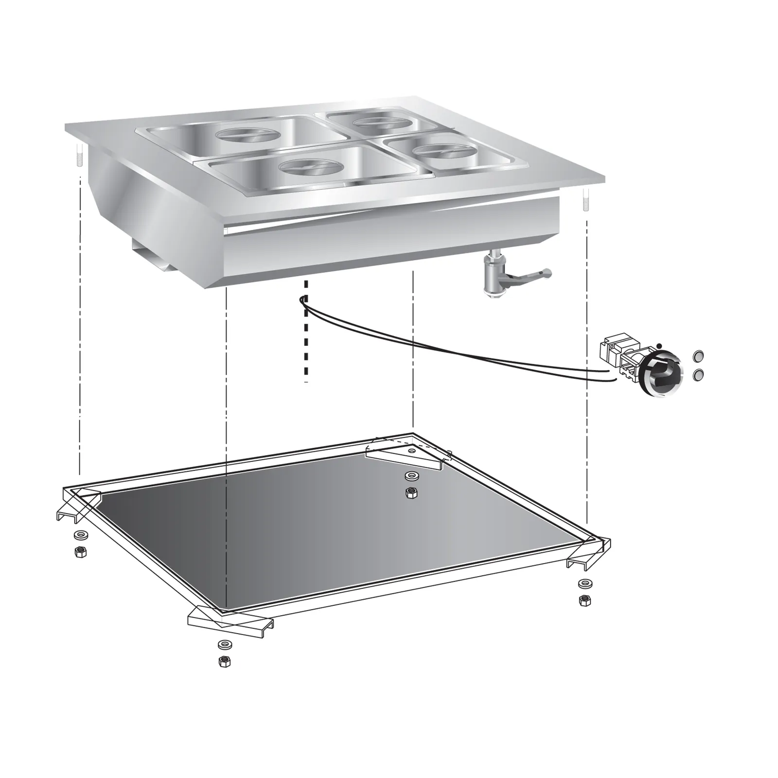 Мармит встраиваемый 600 серии APACH CHEF LINE SLDI6BME6